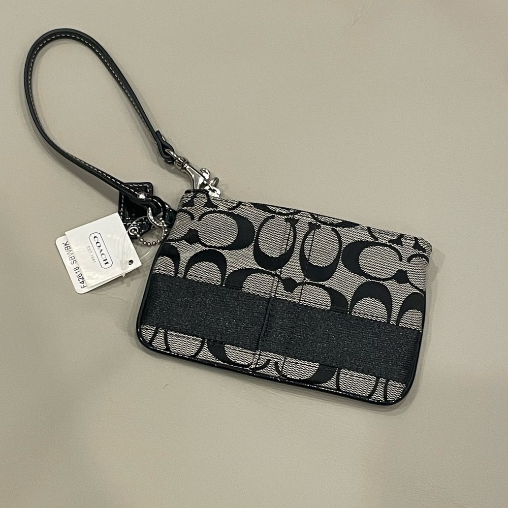 Coach coin wallet NEW WITH TAGS black and grey y2k OBO - Picture 2 of 7
